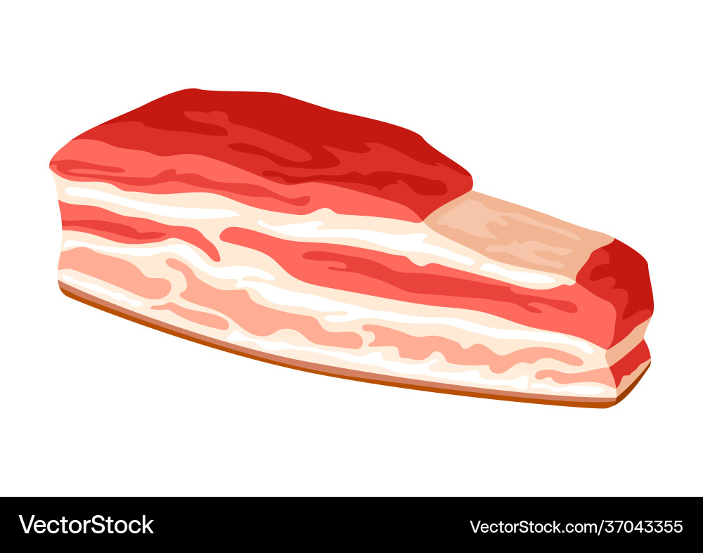 Bacon icon or image for butcher Vector Image