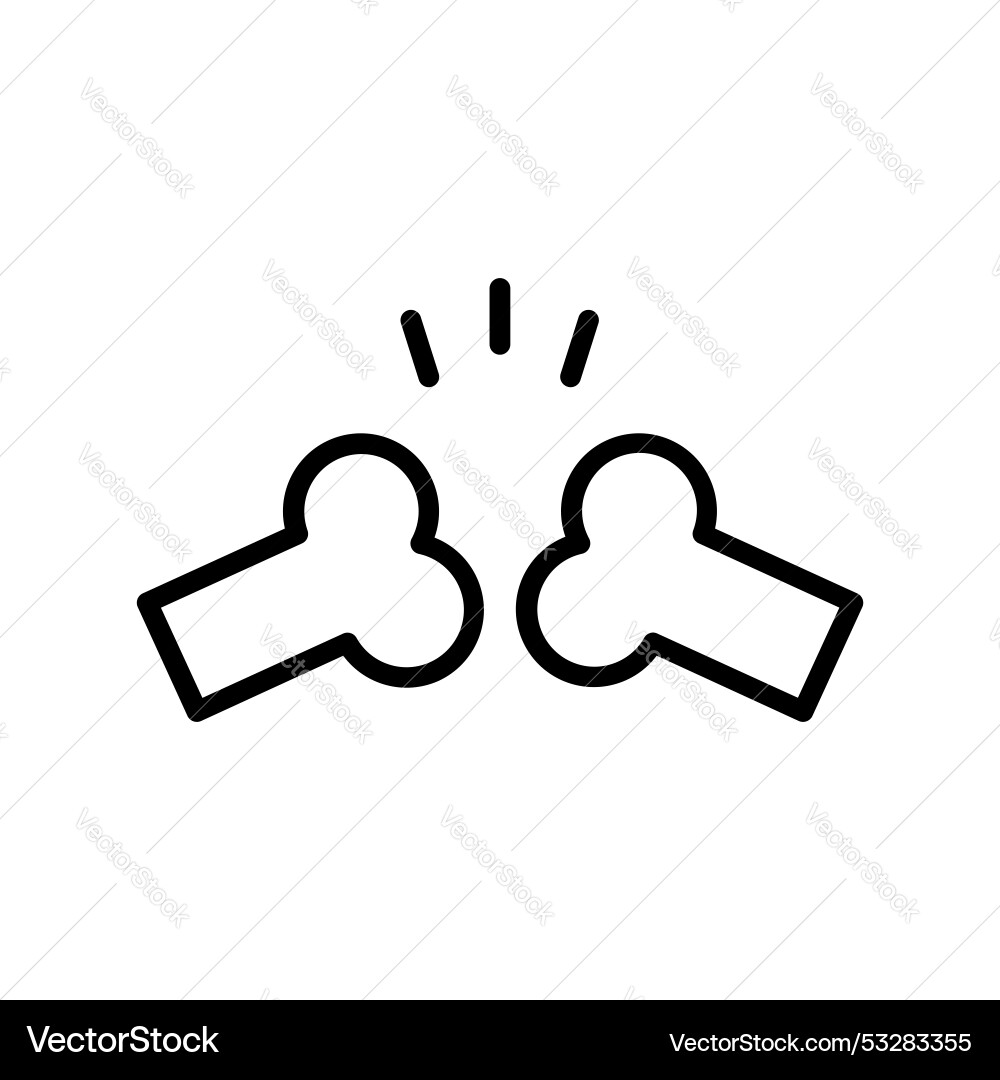 Broken bone icon outline style design isolated Broken bone icon outline style design isolated vector image