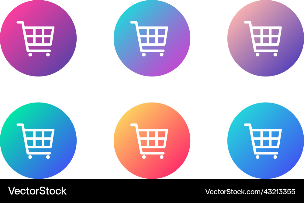 Cart account ui web button elements Cart account ui web button elements vector image