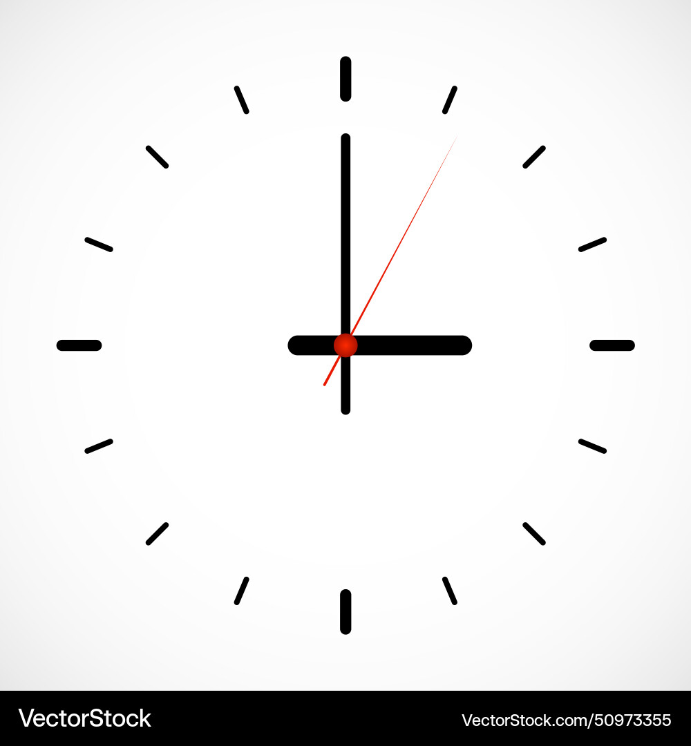 Clock without numbers isolated on white Clock without numbers isolated on white vector image