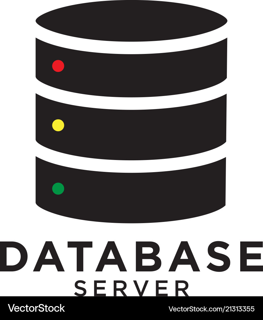 Database Icon Set vector image