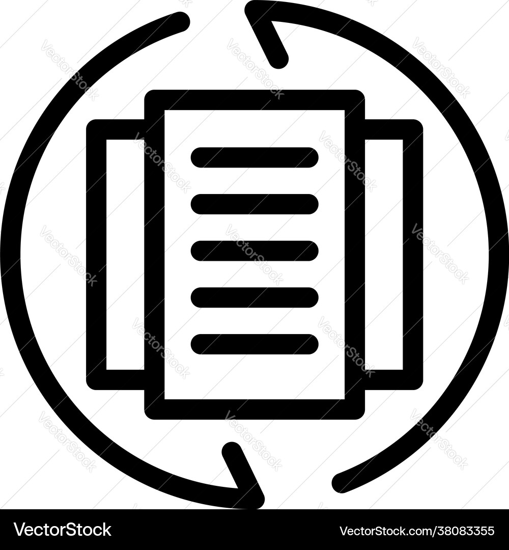 Delete file icon outline style Delete file icon outline style vector image