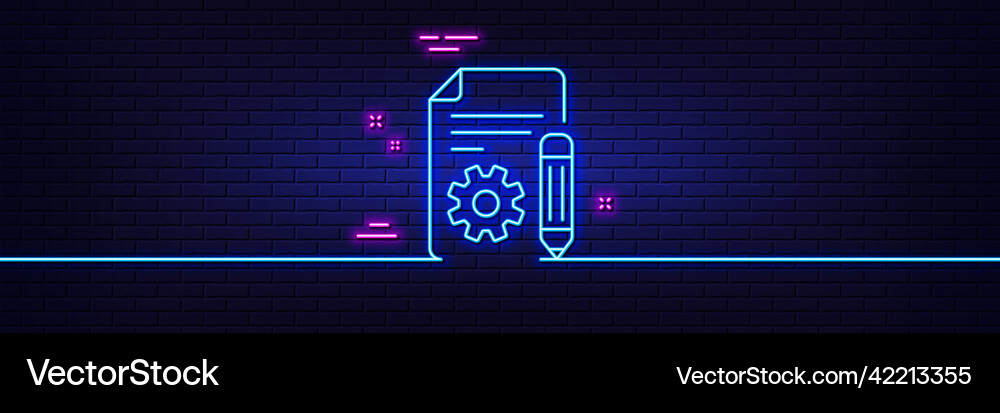 Documentation line icon technical instruction vector image