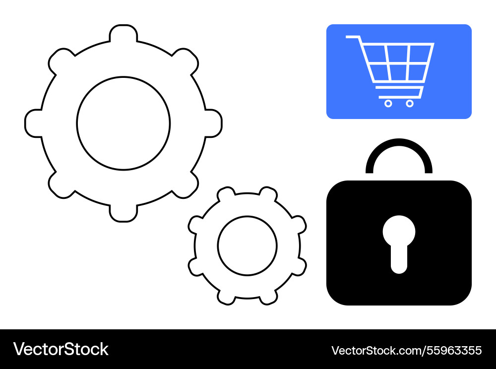 E-commerce security and system integration Vector Image