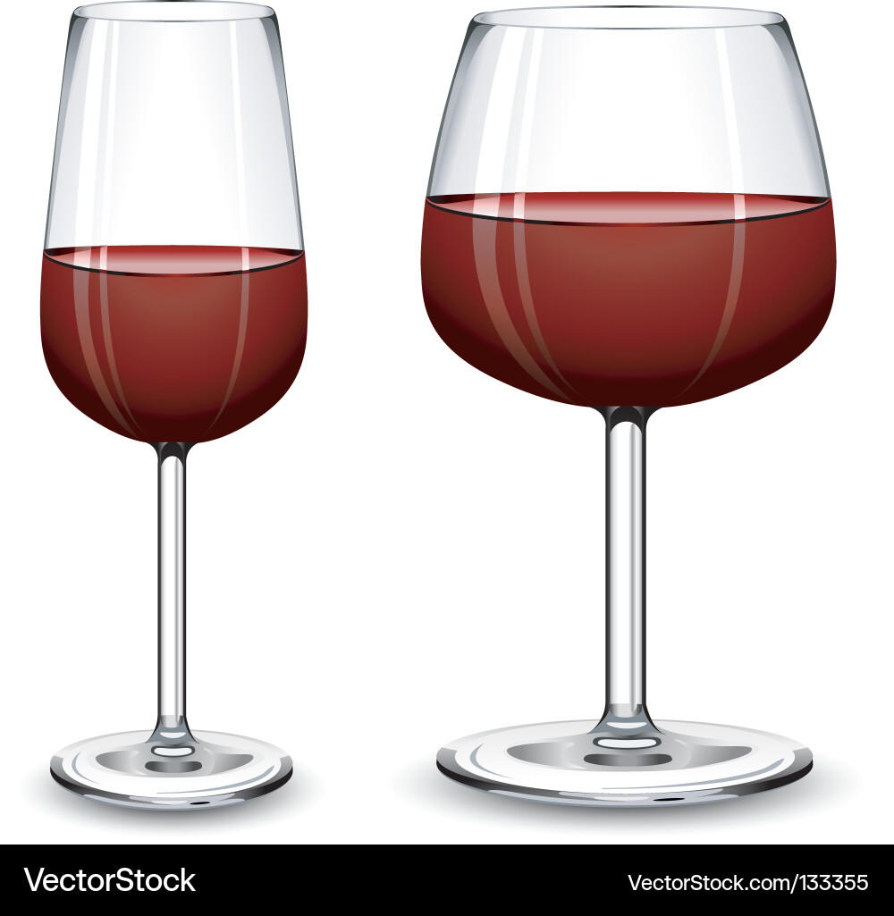 Elegant Wine Glasses Vector Image