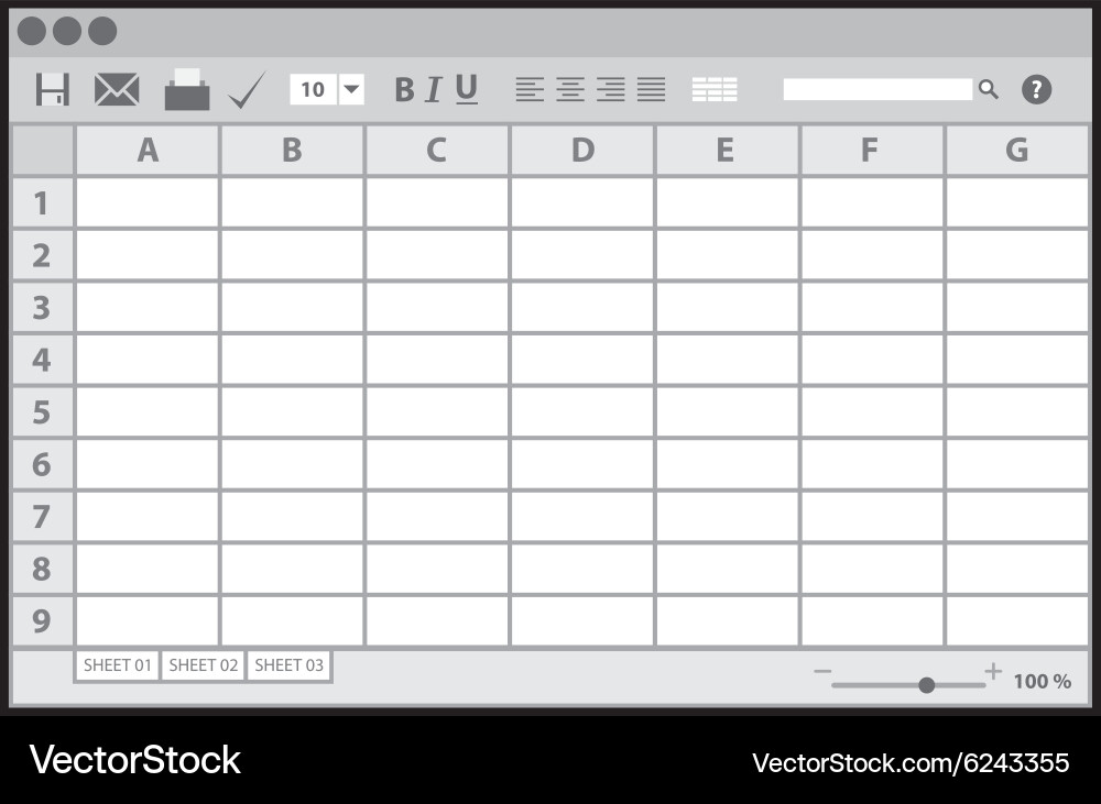 Empty Table Document vector image