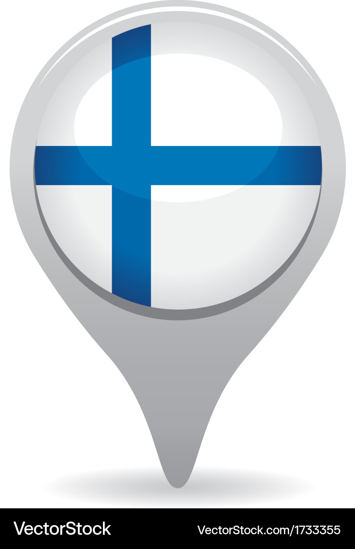 Finland flag pointer Vector Image
