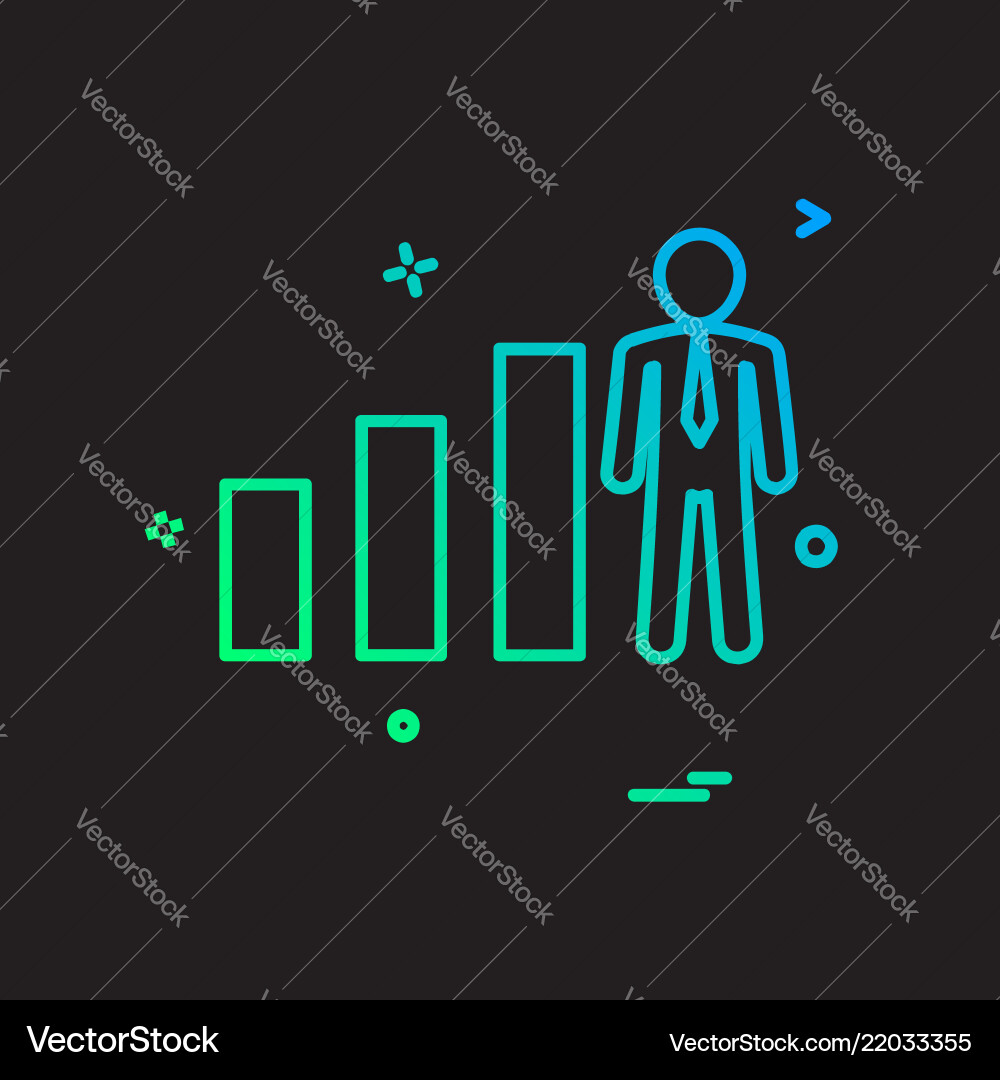 Graph icon design Graph icon design Vector Image