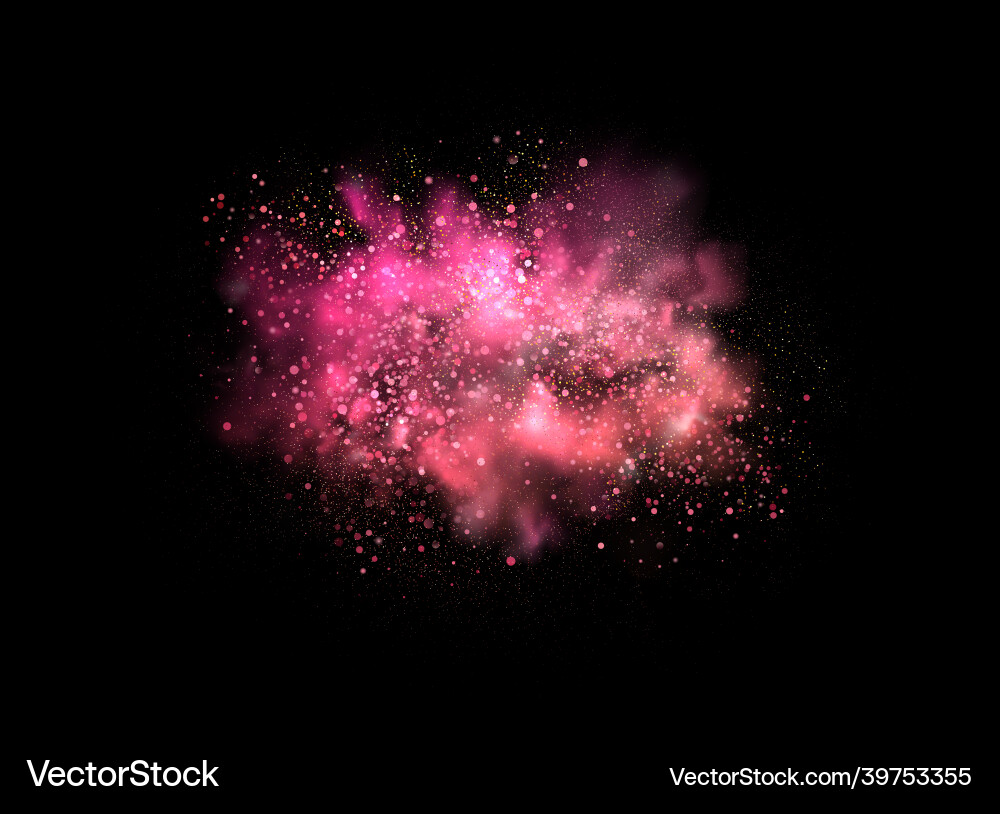 Holiday abstract shiny pink powder design element Vector Image