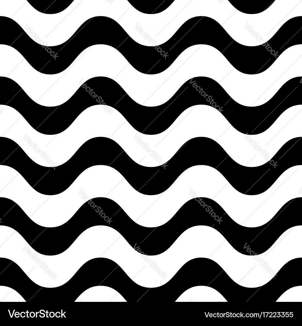 Horizontal wavy lines seamless pattern Vector Image