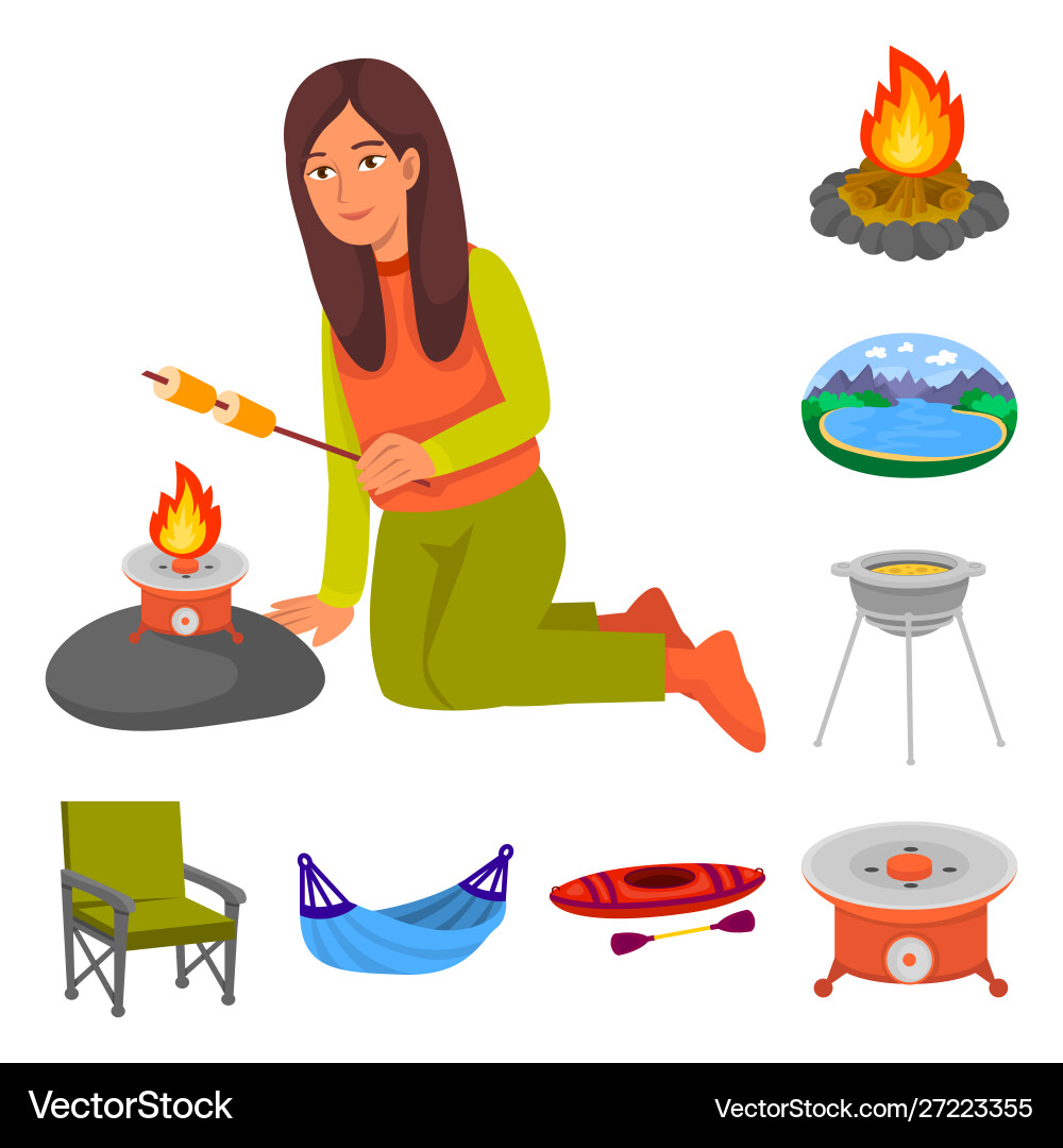Isolated object picnic and nature symbol set Isolated object picnic and nature symbol set vector image