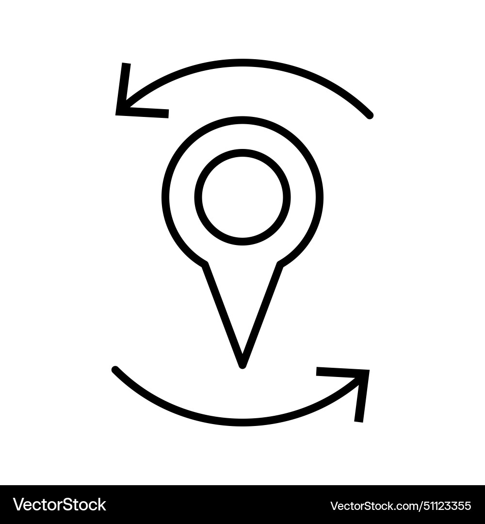 Location pin icon map marker pointer gps Location pin icon map marker pointer gps Vector Image