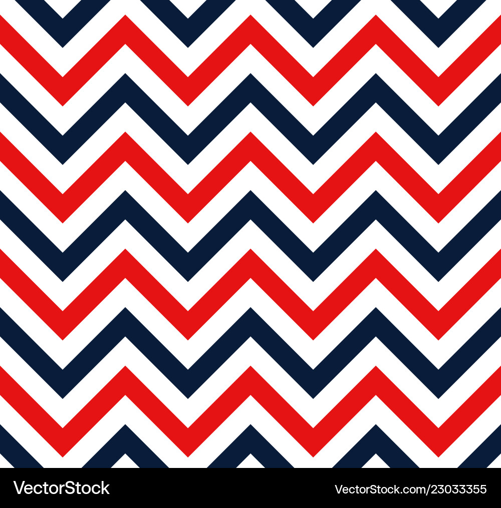 Red and White Chevron Pattern Vector Image