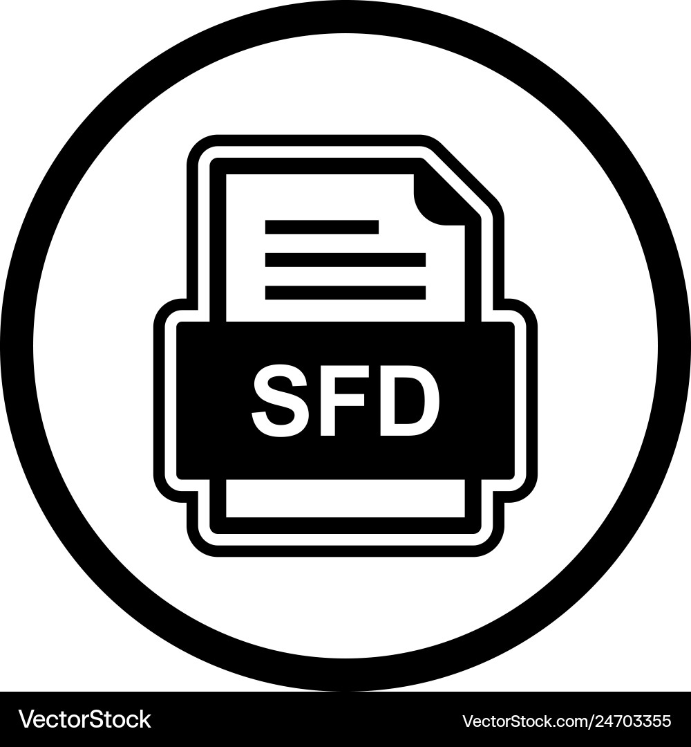 Sfd file document icon vector image