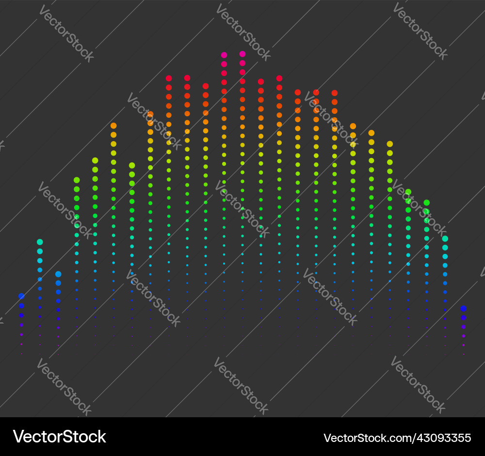 Sound wave equalizer eq graphical element Vector Image