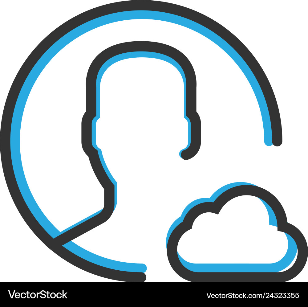 User icon design interaction line User icon design interaction line vector image