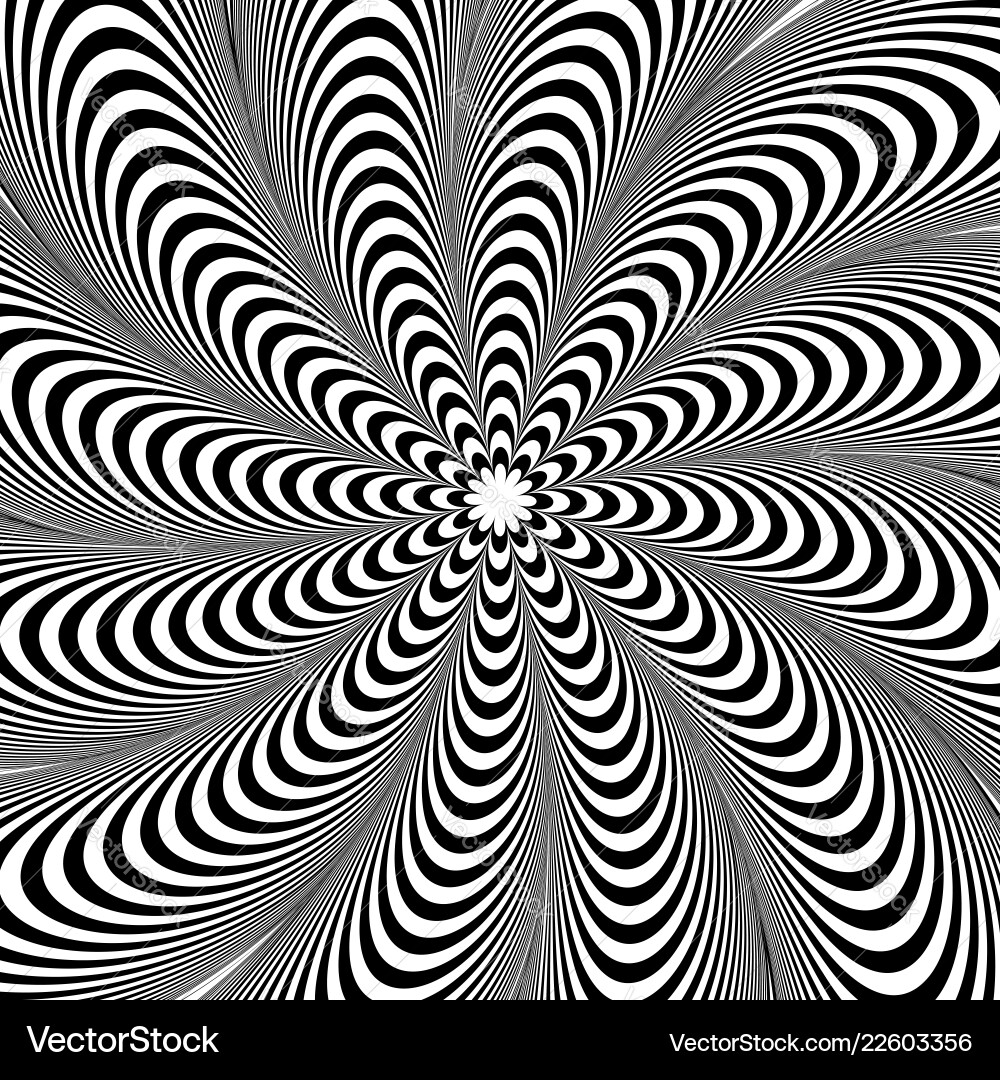 Abstract element with radiating lines monochrome vector image