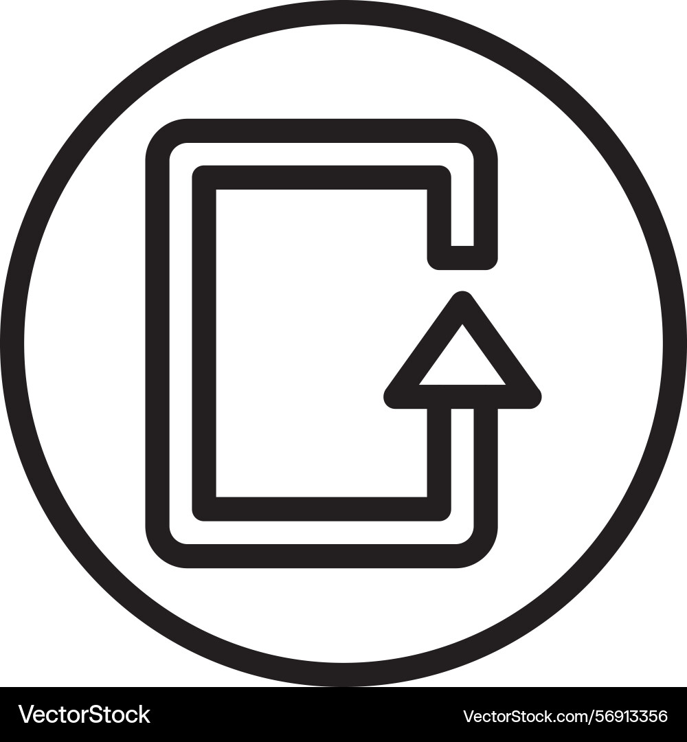 Arrow loop up linear style icon design Vector Image