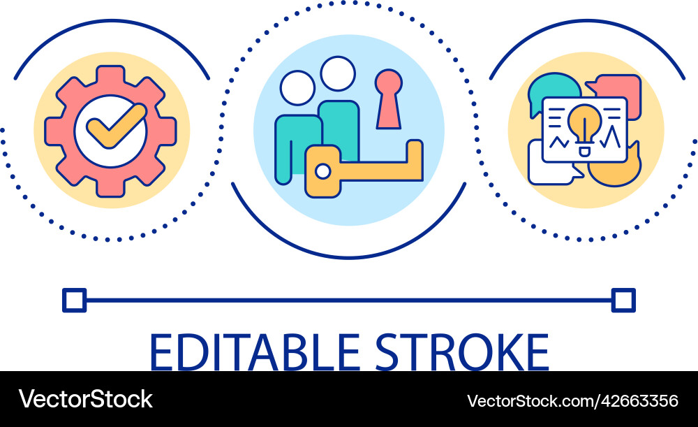 Brainstorming activities for problem solving loop Brainstorming activities for problem solving loop vector image