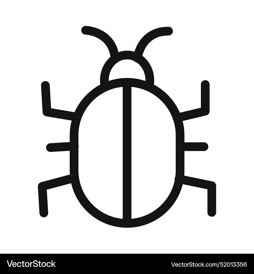 Bug icon for cybersecurity and malware analysis vector image
