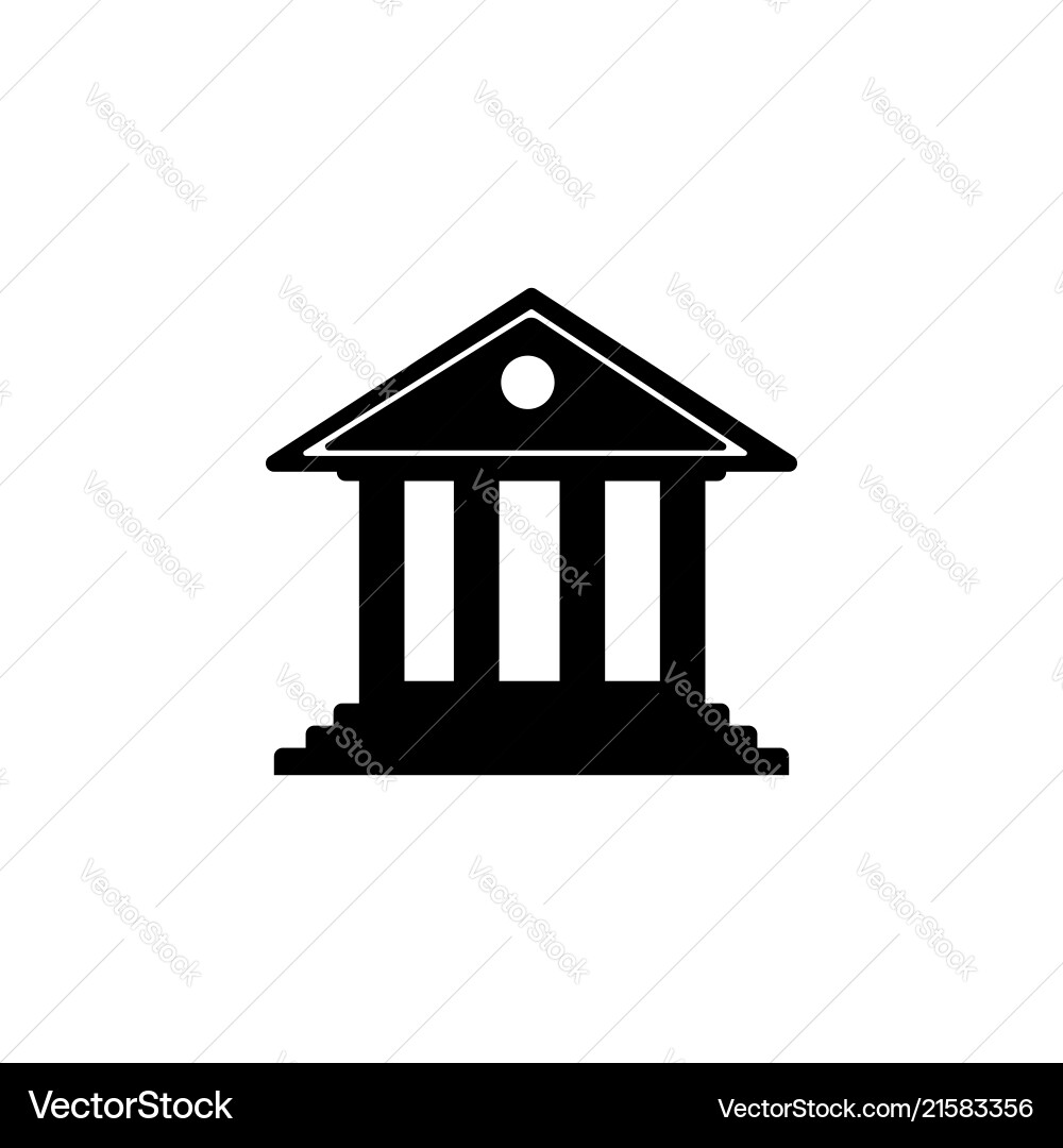 Building with columns symbol Building with columns symbol vector image