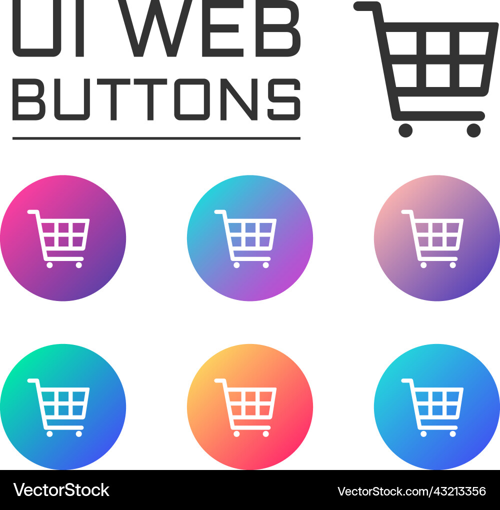 Cart-Account ui Web-Taste Elemente Cart-Account ui Web-Taste Elemente vektorbild