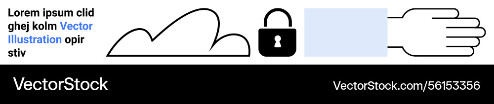Cloud storage concept with security lock and open Cloud storage concept with security lock and open vector image