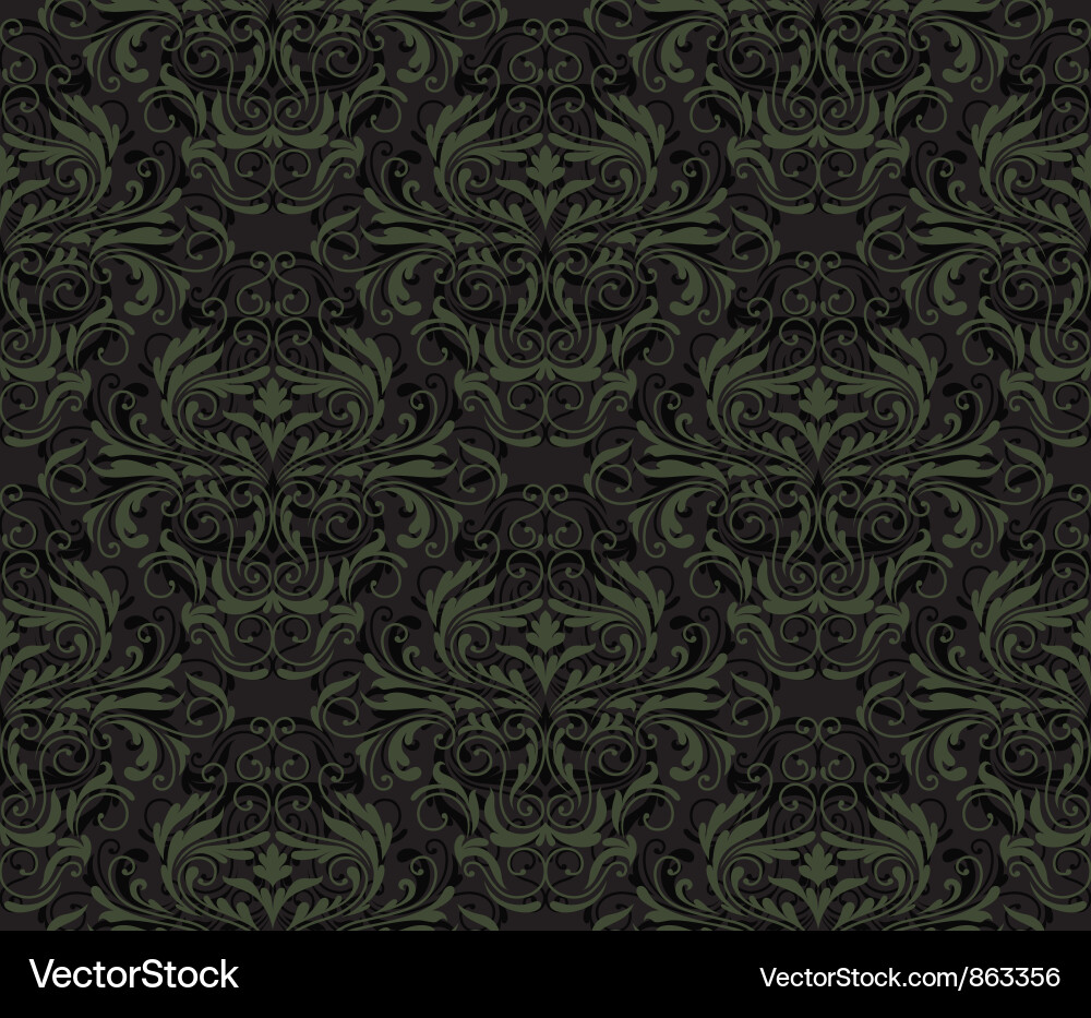 Damask seamless pattern vector image