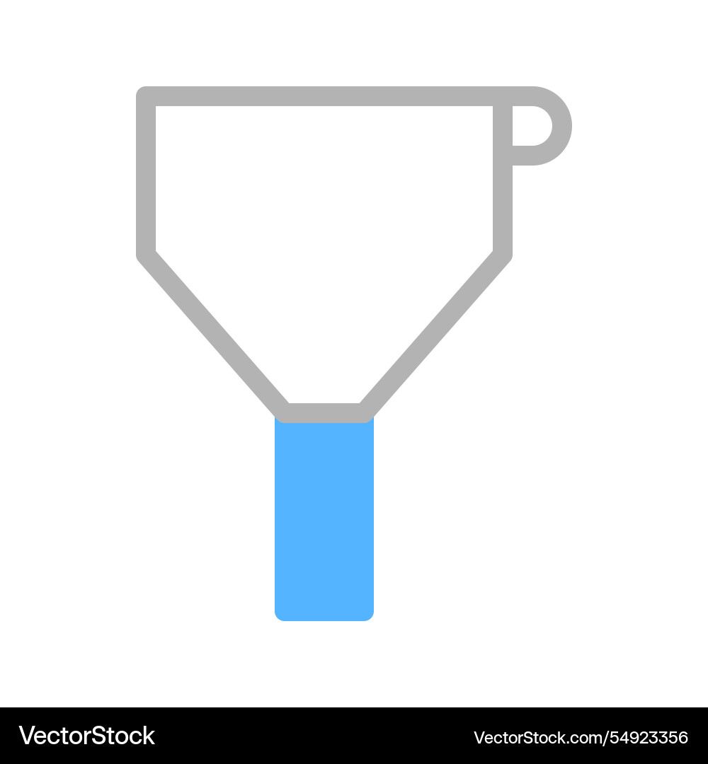Funnel icon concept of filtering sorting vector image