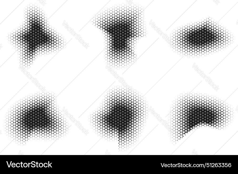 Halftone triangle pattern reprographic technique vector image