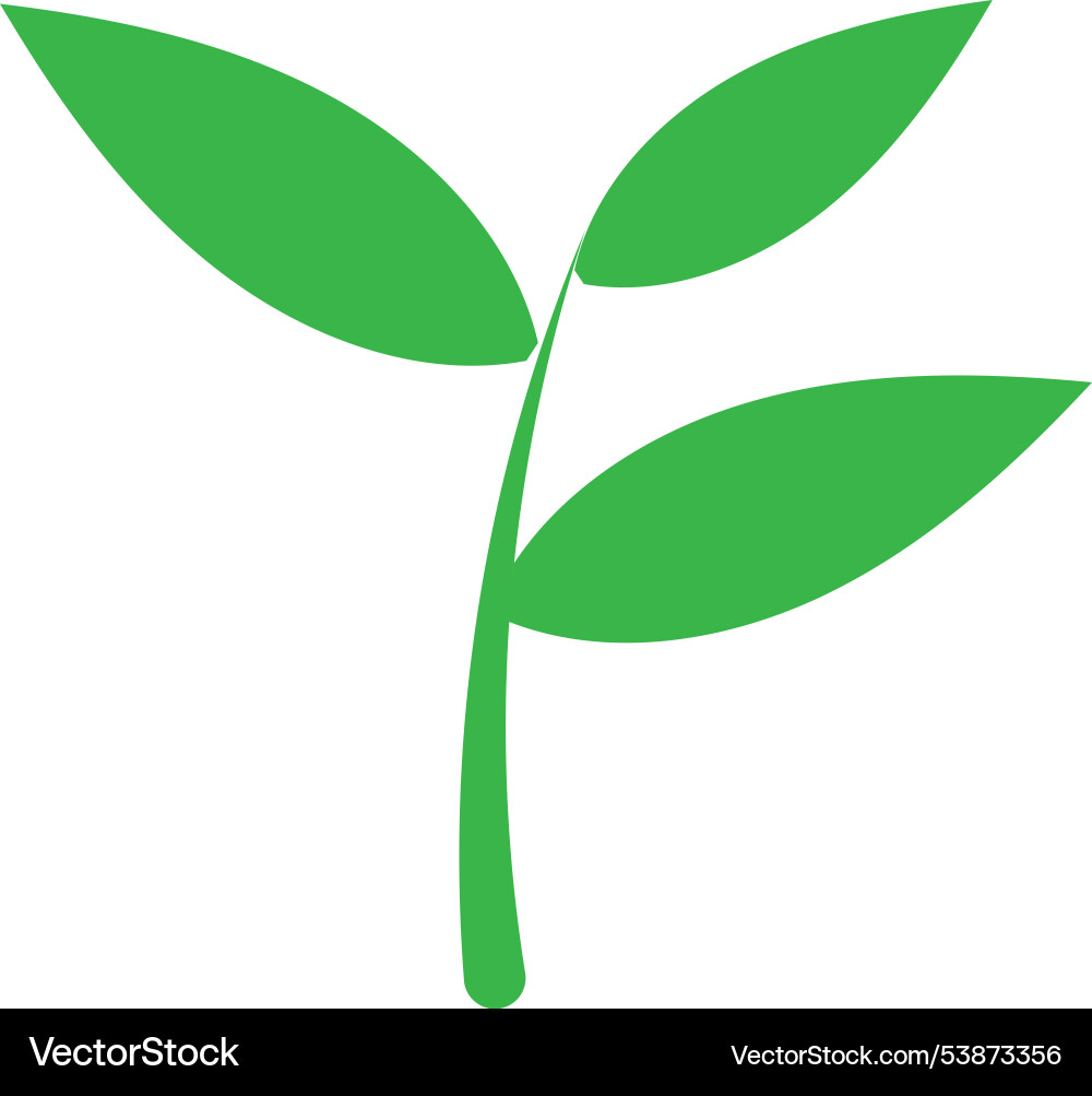 Leaf icon logo design template isolated Royalty Free Vector