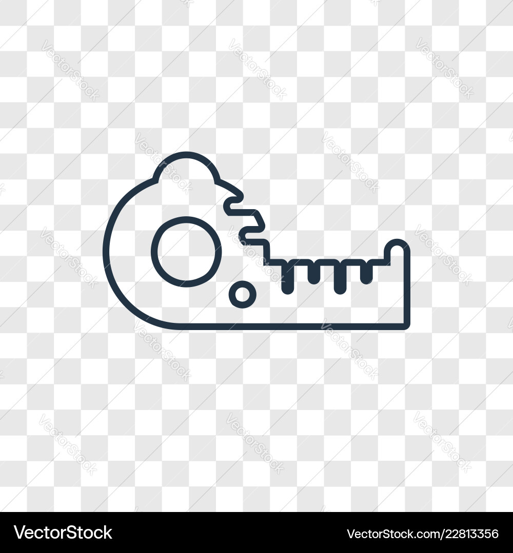 Measuring tape concept linear icon isolated Measuring tape concept linear icon isolated vector image