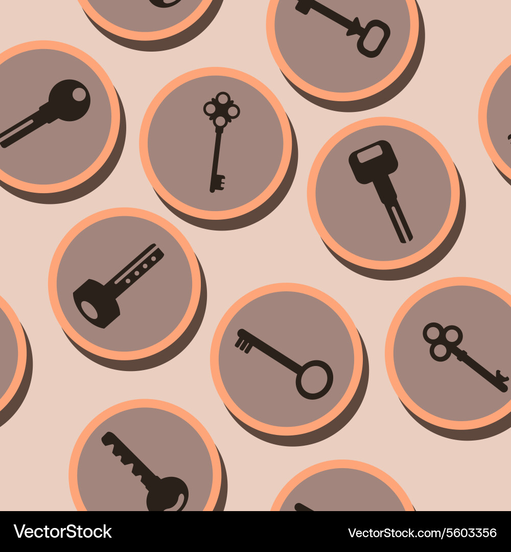 Seamless background with keys vector image