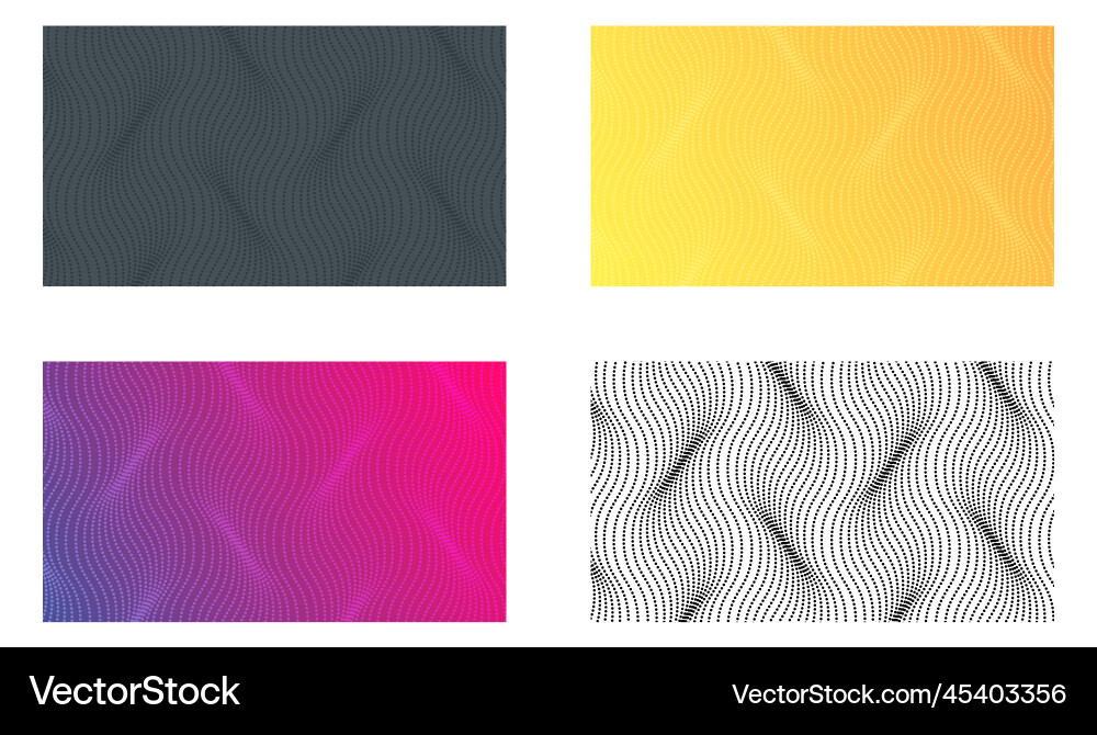 Set of halftone abstract background design modern Set of halftone abstract background design modern vector image