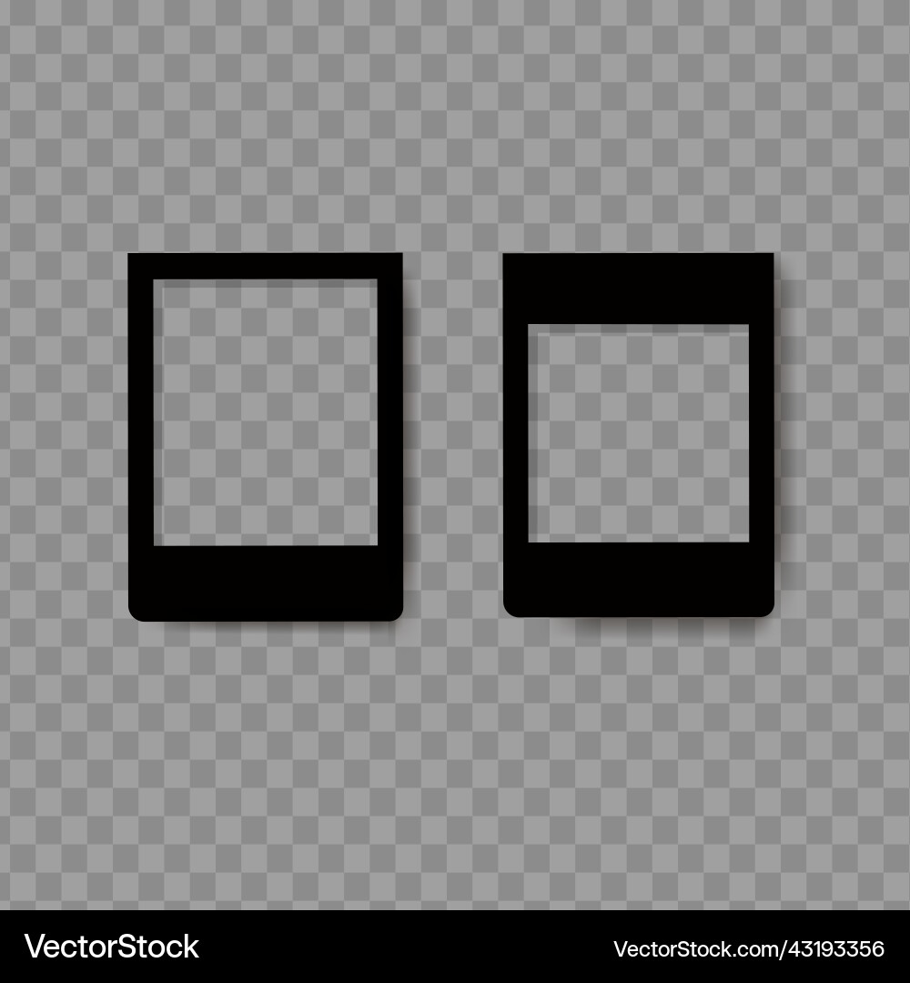Set of realistic empty photo frames compositions Set of realistic empty photo frames compositions vector image