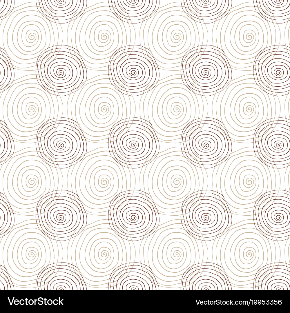 Spiral seamless pattern in beige color repeating Vector Image