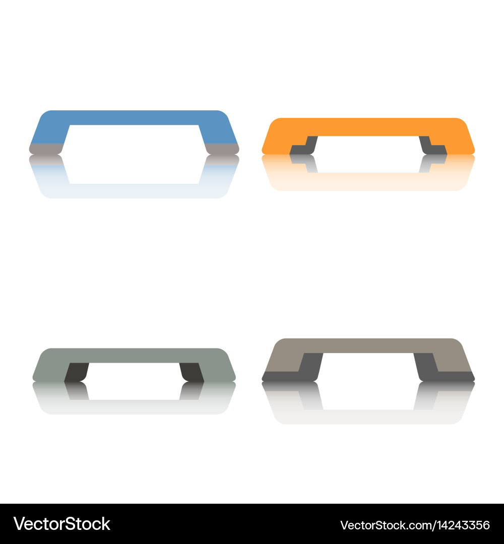 Step Platforms with Reflections Vector Image