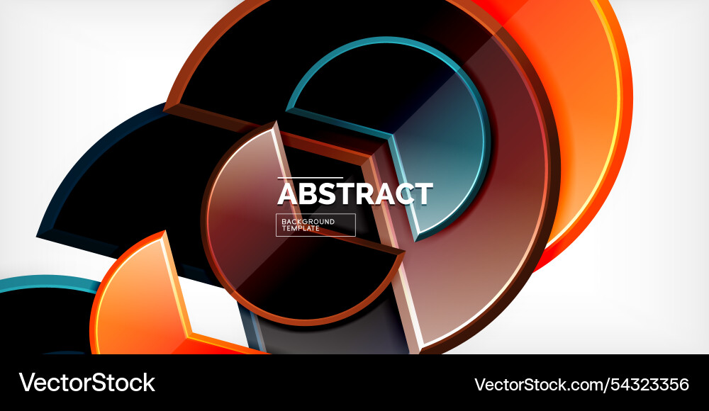 Trendy round shapes with triangular angle design Trendy round shapes with triangular angle design vector image