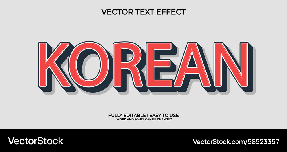 3D Text Effect - Editable Vector Image