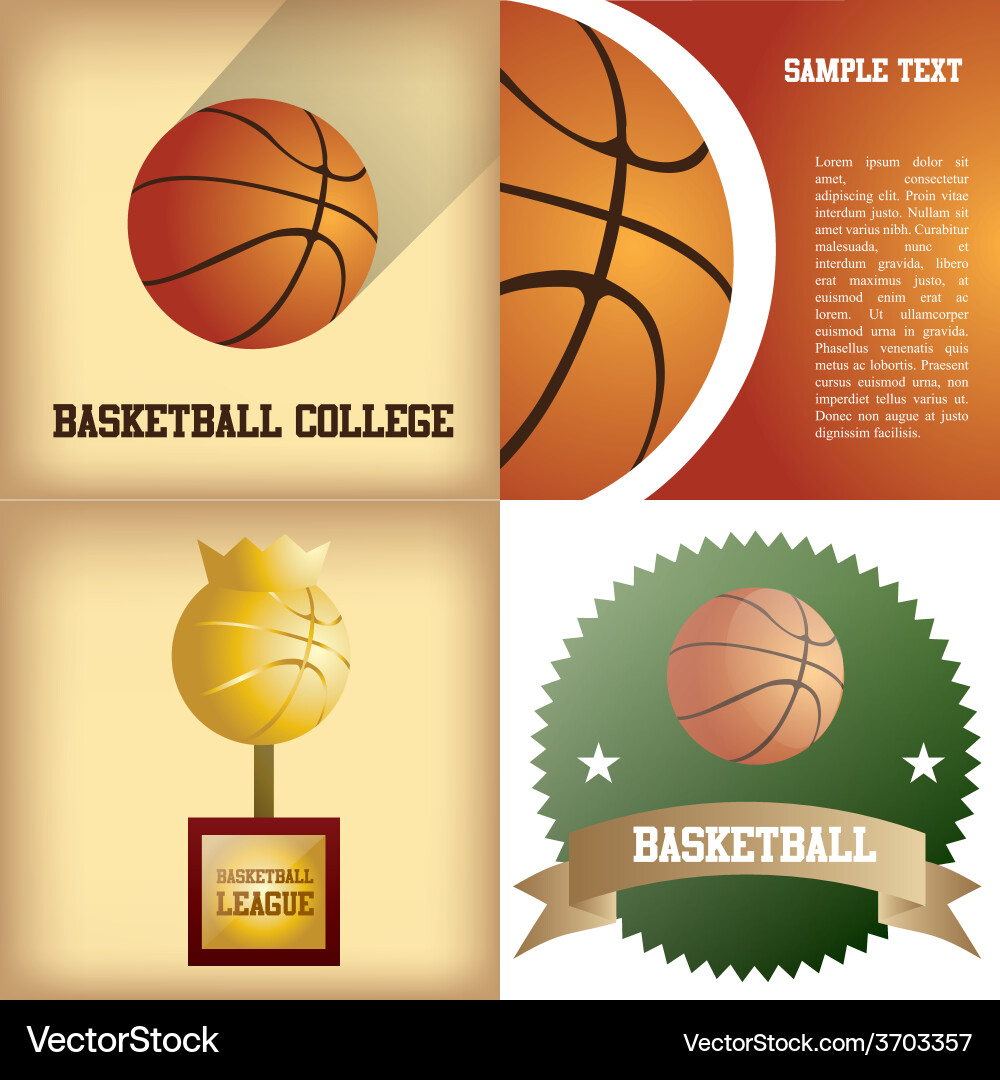 A set of labels and backgrounds with different bas Vector Image