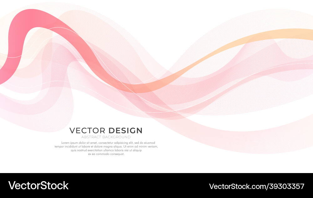 Abstract bright colorful wave lines element Vector Image