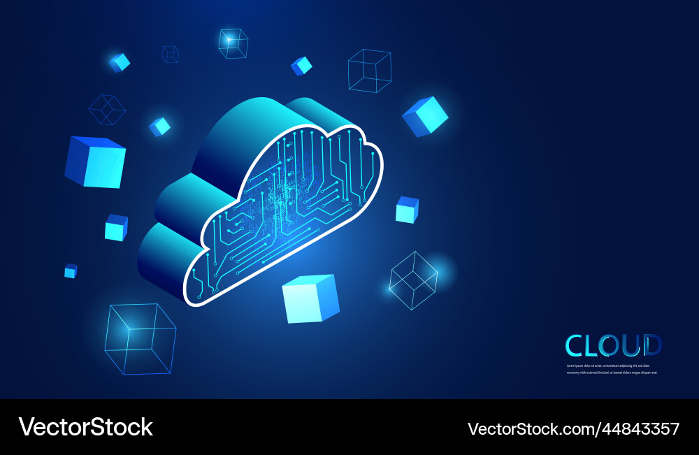 Abstract cloud online data storage on the network Abstract cloud online data storage on the network vector image