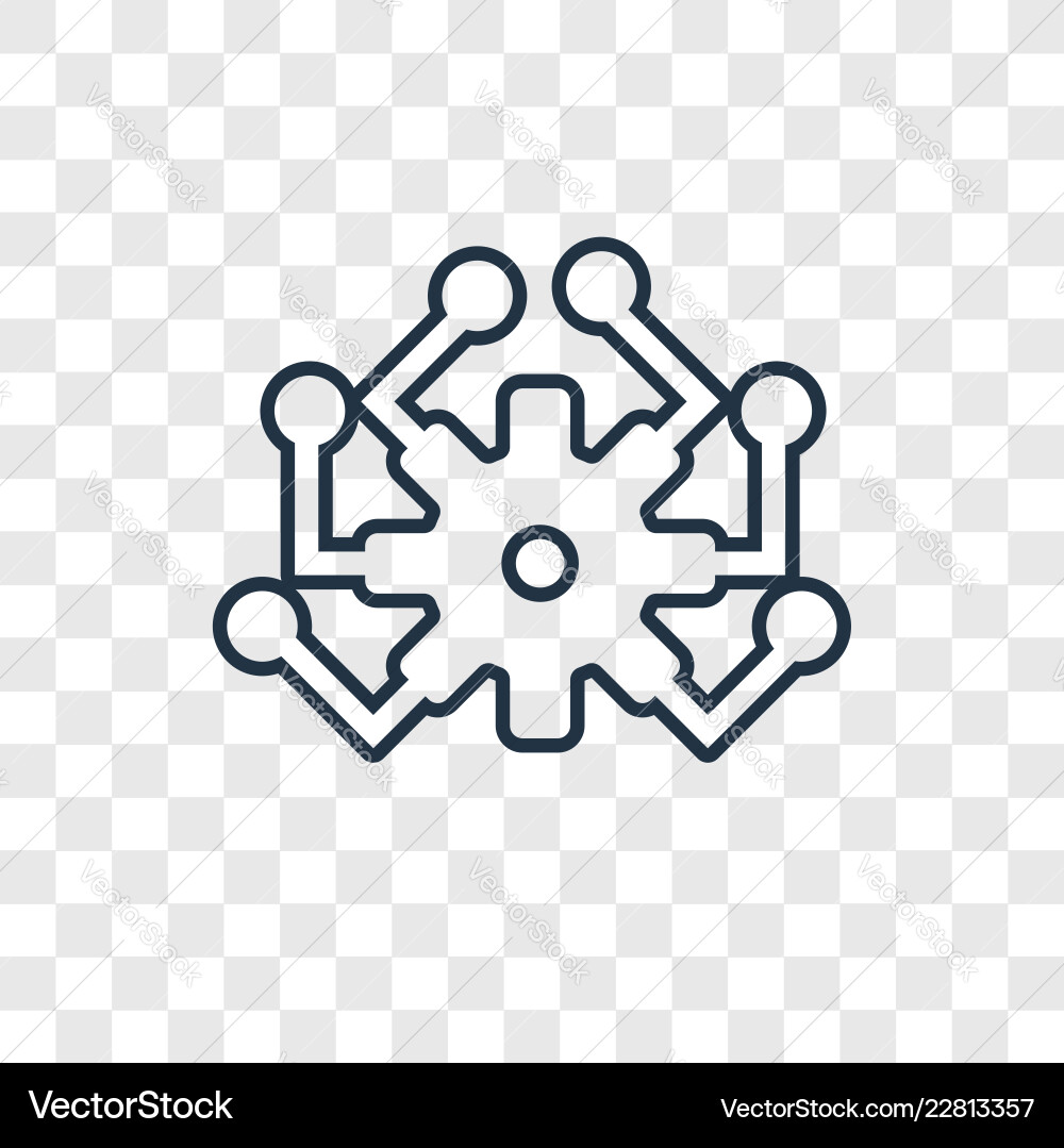 Artificial intelligence concept linear icon Vector Image