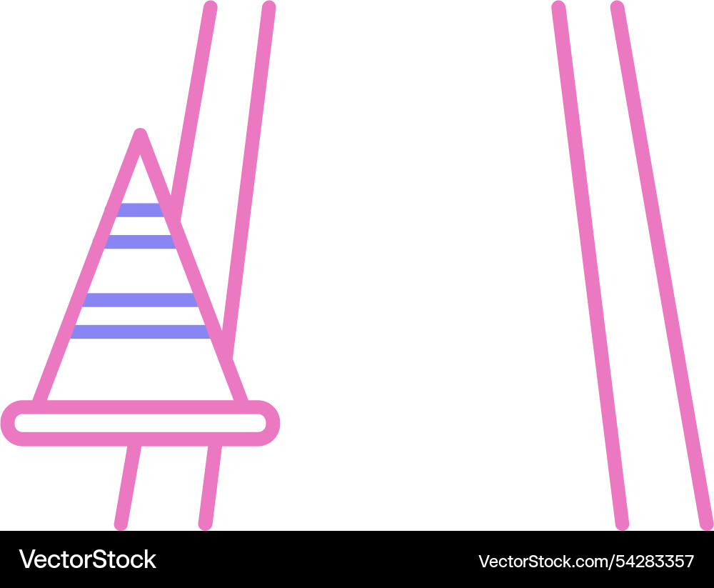 Cone line two colour icon Vector Image