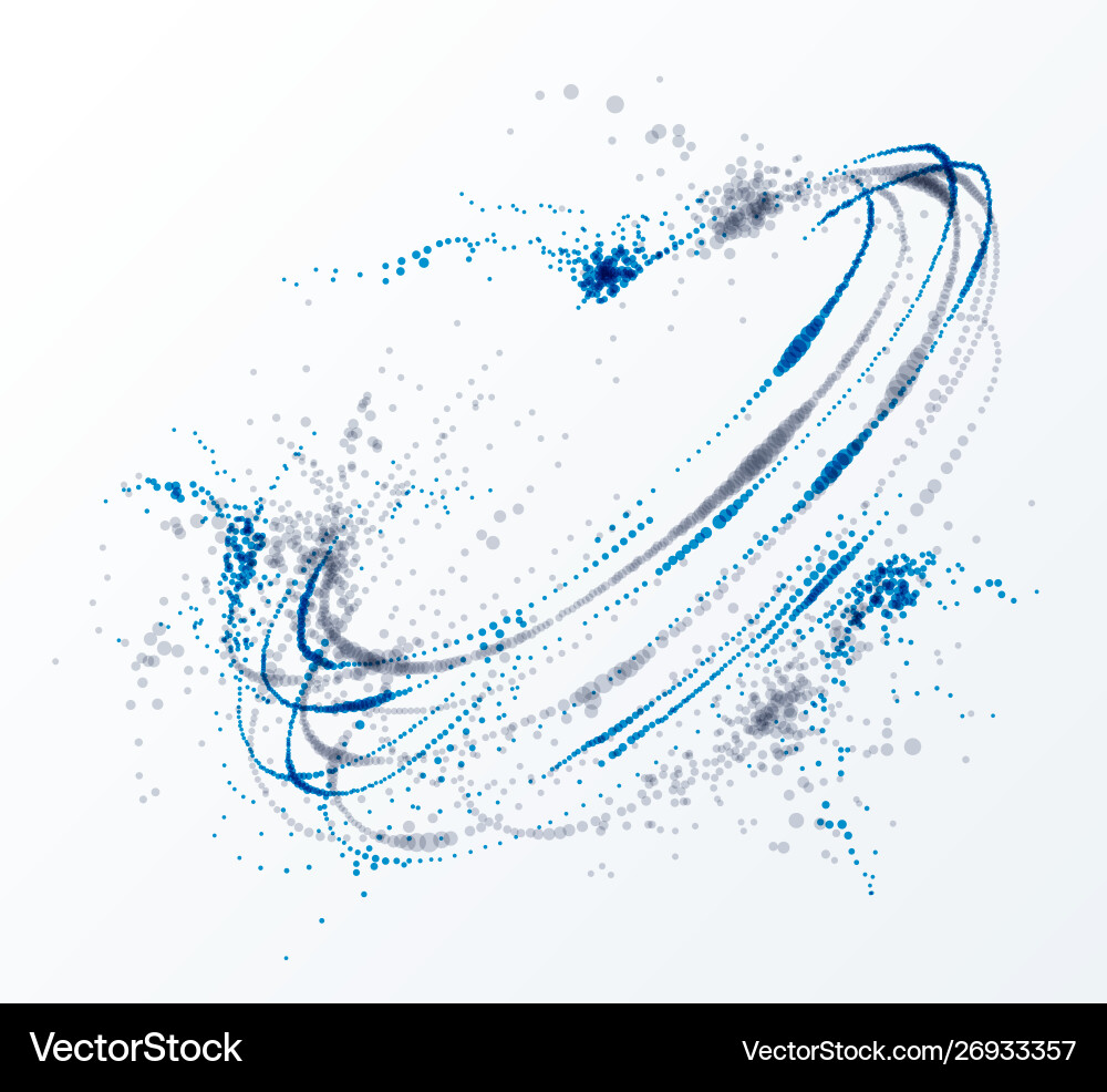 Dotted particle whirl flowing abstract background Dotted particle whirl flowing abstract background vector image