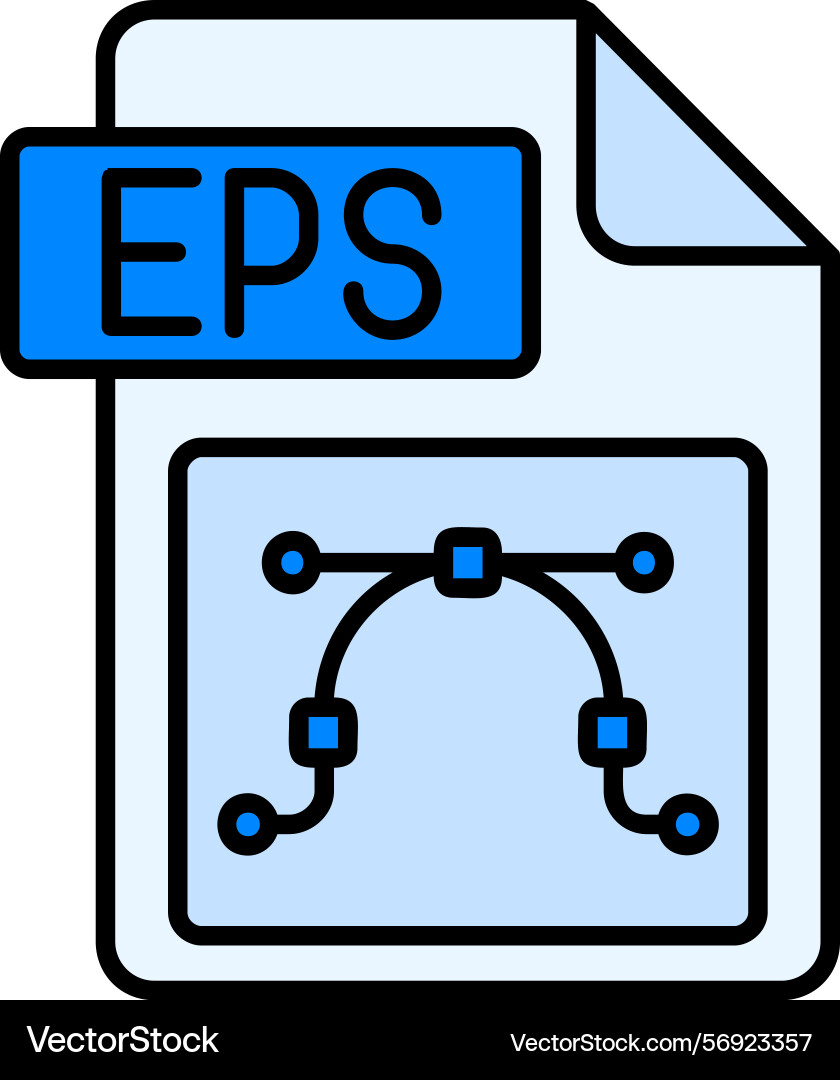 Eps file format icon design Vector Image