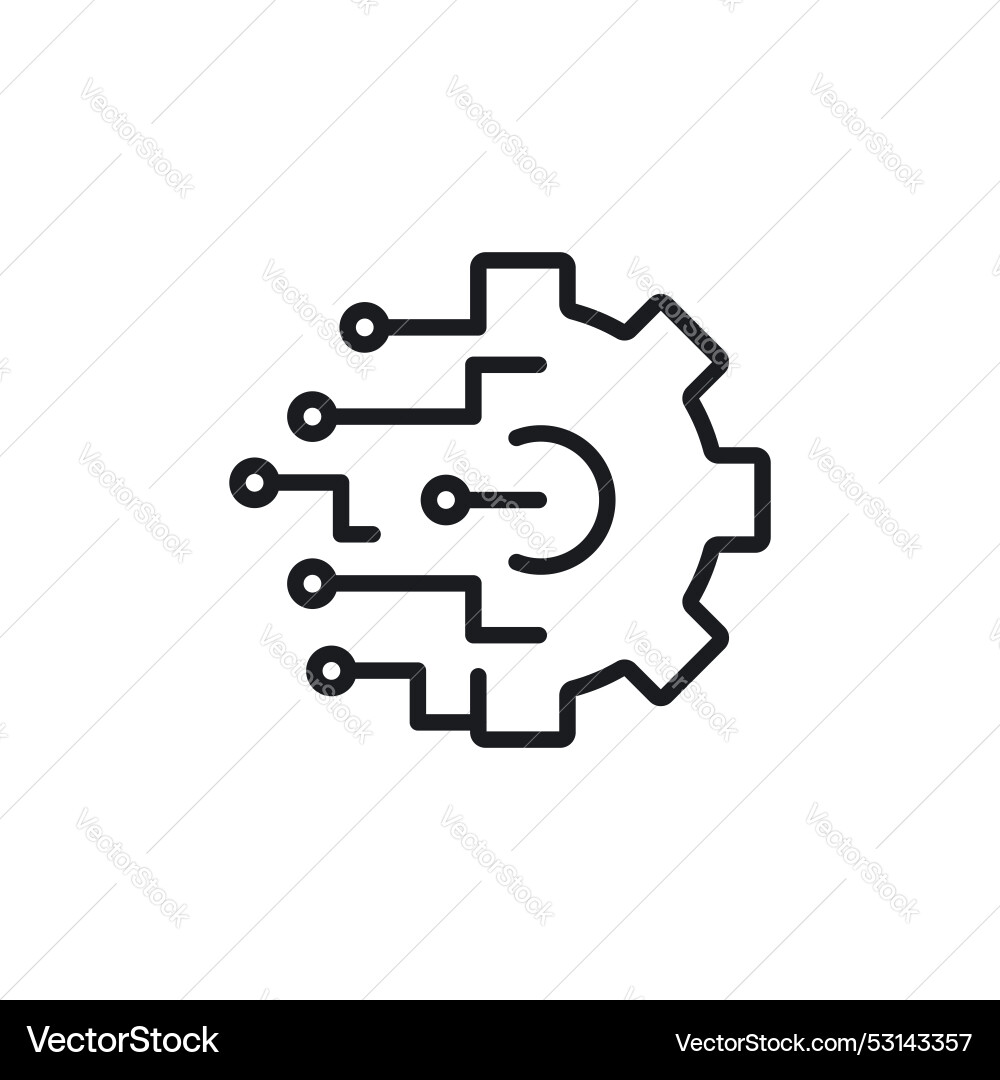 Integration Icon - Data & Systems vector image
