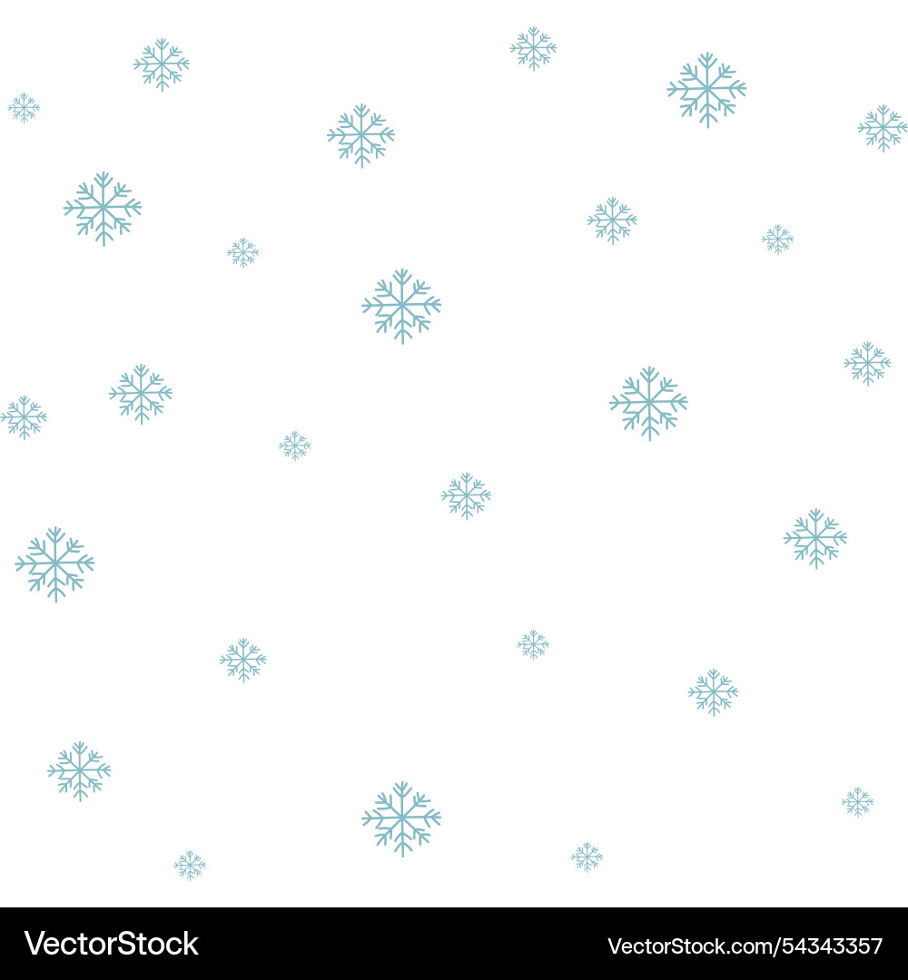 Light blue snowflake pattern on white background Vector Image
