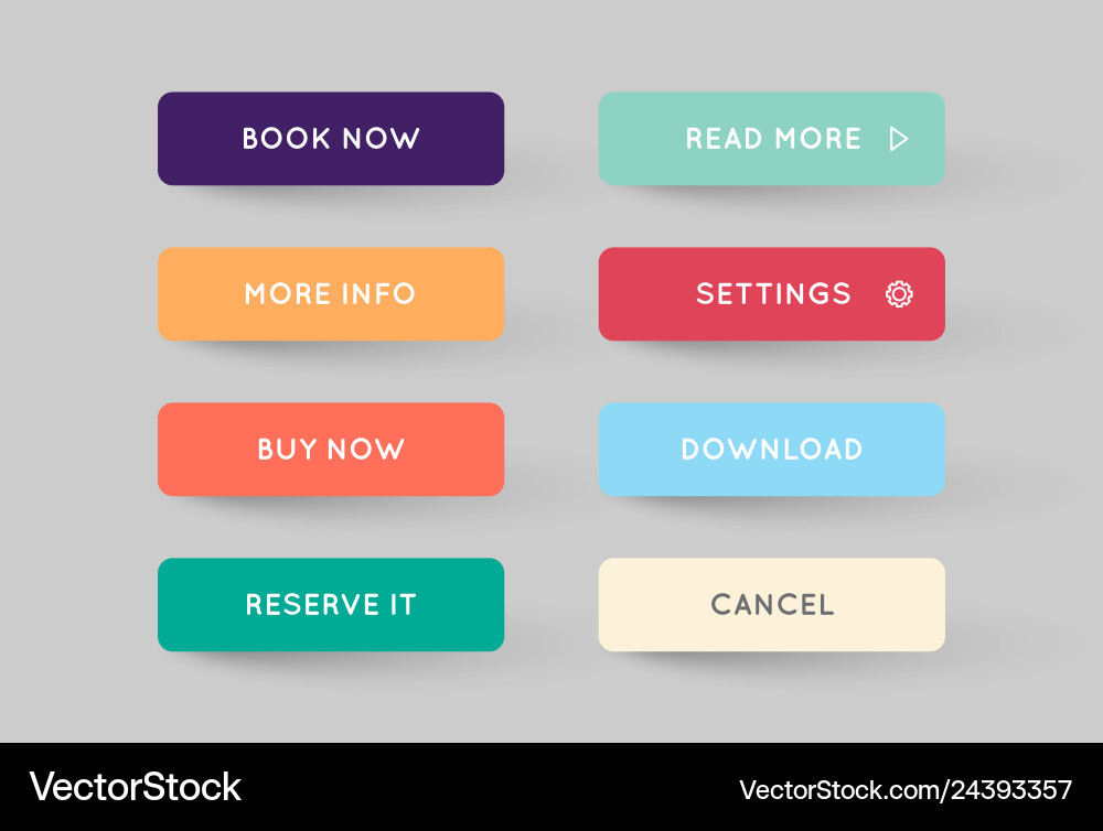 Modern Flat App Buttons - Set vector image
