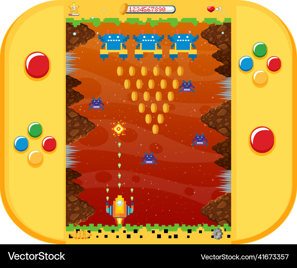 Retro game console isolated Retro game console isolated vector image